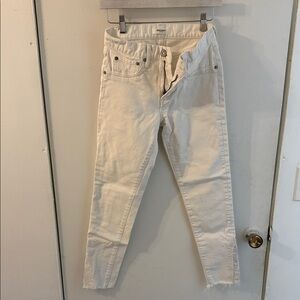 Moussy Off-White Ankle Jeans